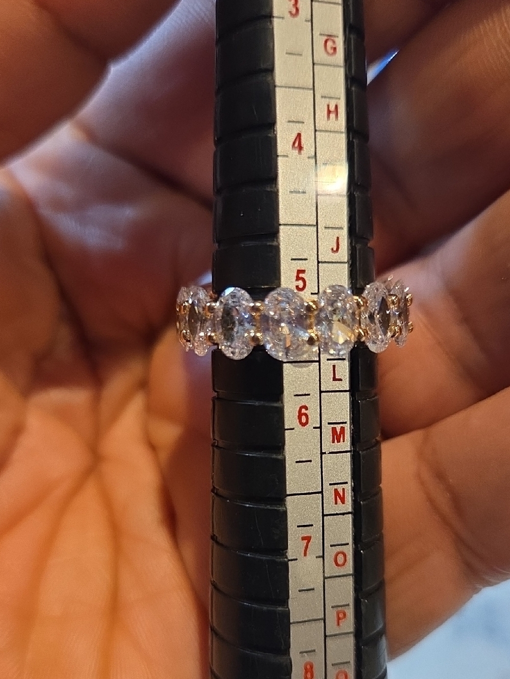 Classic Triple A CZ Eternity Ring in Gold Over Brass